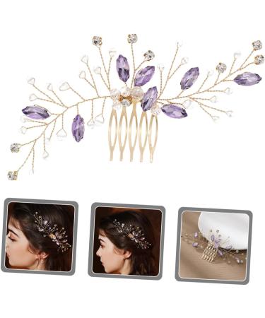 Housoutil diamond wedding hair accessories for brides hair accessories bride prom Xiuhe clothing child wedding vintage hair comb wedding accessories for brides hair comb clips - Buy Online on GoSupps.com