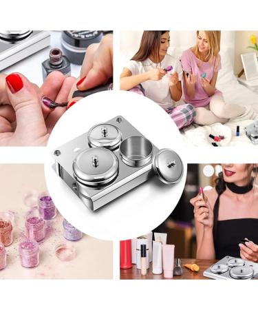 Manicure Container Liquid Powder Cup Crystal Tools Dispensing Container With Lid for Women nail liquid dish - Buy Online on GoSupps.com
