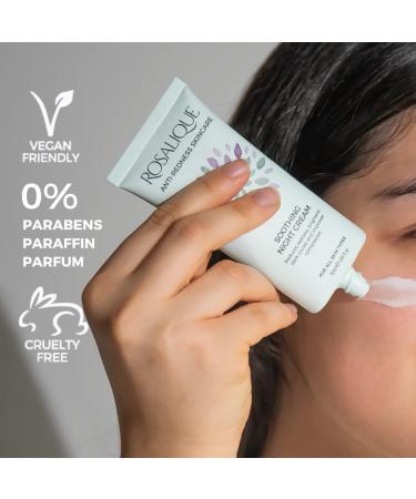 Rosalique Soothing Night Cream 50ml: Ultimate Calm for Sensitive Skin - Clinically Proven IBR-CalmDeAge -Bisabolol Provitamin B5 & Natural Moisturisers. - Buy Online on GoSupps.com