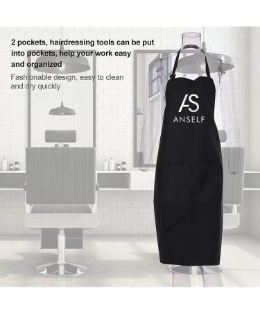 Buy Black Hairdresser Apron | Adjustable Salon Cutting Cape with Pockets - Perfect for Barbers - Buy Online on GoSupps.com