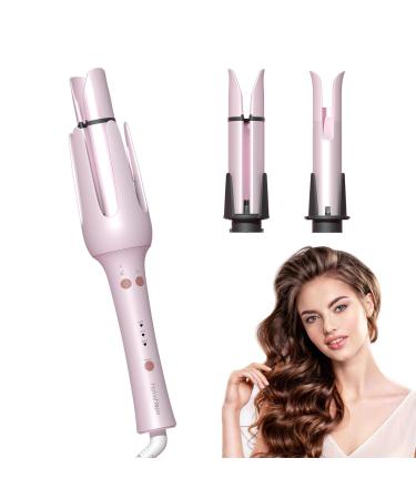 Automatic Curling Iron Rotating Curling Wand with 2 Barrel Sizes (1" 1.25") Anti-Tangle & Auto-Off for Hair Waver Dual Voltage Hair Styling Curler 3 Speed Fast Heating for Long/Short Hair