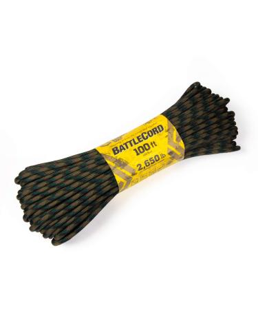 Atwood Rope MFG 5.6MM BattleCord - 2650lb Tensile Strength Woodland 50.0 Feet