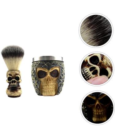 Aboofan 3 Sets Skull Beard Brushes & Facial Cleaning Tools | Durable Shaving Brushes for Men - Buy Online on GoSupps.com