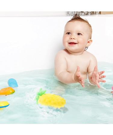Cartoon Pineapple Shaped Body Scrubber Sponge for Kids - Exfoliating Bath Loofah Spa Puff - Buy Online on GoSupps.com