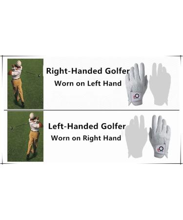 Buy Lovmead Men's Left-Hand Golf Gloves with Ball Marker | All-Weather Cabretta Leather | Right-Handed Comfort - Sizes S M ML L XL - Buy Online on GoSupps.com