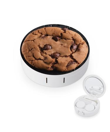 Contact Lens Case Chocolate Cookie Portable Travel Contact Lens Box Contact Lens Storage Box