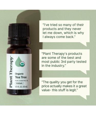 Plant Therapy Organic Tea Tree Oil (Melaleuca) 100% Pure USDA Certified Organic Undiluted Natural Aromatherapy for Skin Hair and Toenails Therapeutic Grade 10 mL (1/3 oz) - Buy Online on GoSupps.com