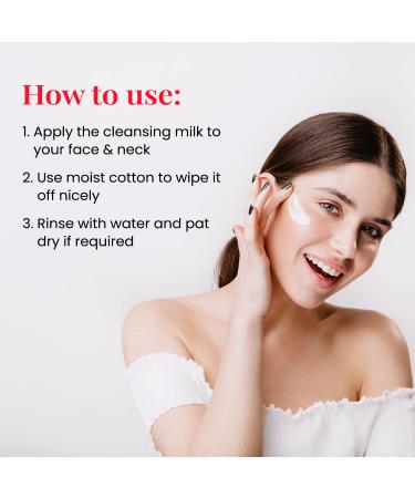 NUTRIGLOW Deep Cleansing Milk - Moisturizing Makeup Remover & Pore Cleanser for All Skin Types Paraben & Sulphate Free - 1 Litre - Buy Online on GoSupps.com