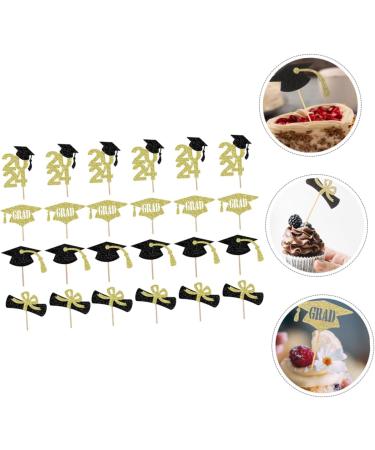 Garneck 10 Sets Cake Insert Top Hat Grad Party Decoration Graduation Cake Toppers Graduation Cake Decors Grad Cupcake Toppers 2024 Graduation Cupcake Toppers Cake Picks Paper Cup Graduate - Buy Online on GoSupps.com