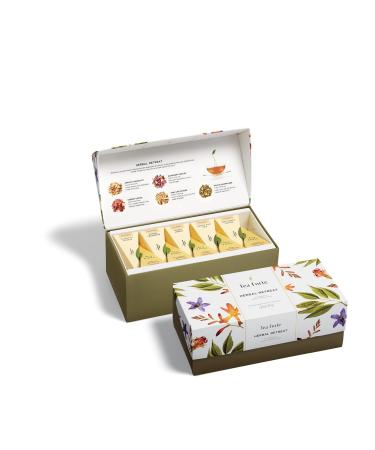 Tea Forte Presentation Box Presentation Box Tea Sampler Gift Set 20 Assorted Variety Handcrafted Pyramid Tea Infuser Bags (Herbal Retreat)