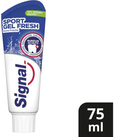 Signal Toothpaste Sport Gel Fresh - All-Round Protection & Extra Fresh Breath | 75ml | Pack of 12 - International Shipping - Buy Online on GoSupps.com