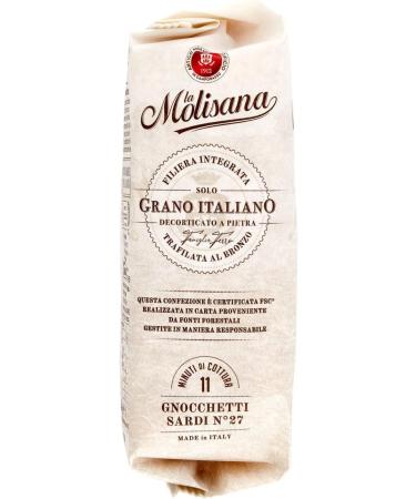 24 x La Molisana Gnocchetti Sardi N.27 Pasta Lenta Lavorazione Pasta Made of Hard Wheat Molina Bronze Drawing 500 g + 2 x Italian Gourmet Polpa - Buy Online on GoSupps.com