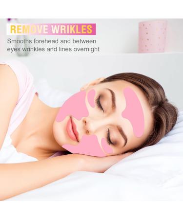 Reusable Silicone Wrinkle Patches Kit - Face & Forehead Wrinkle Treatment with Massage Stick | Overnight Patches for Under Eyes & Facial Care - Buy Online on GoSupps.com
