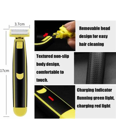 Buy Rechargeable Waterproof Wet and Dry Electric Shaver for Men - Full Body Grooming & Mustache Trimmers in Yellow - International Shipping Available - Buy Online on GoSupps.com
