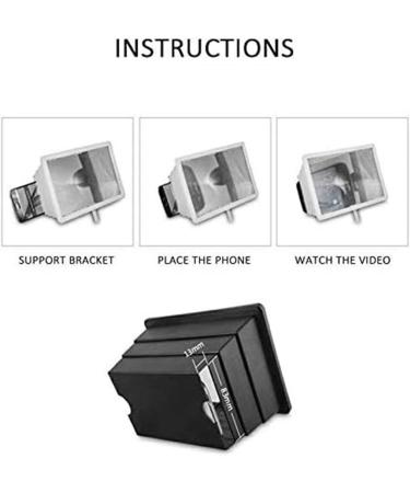 Lightweight Magnifying Glass Mobile Phone 3D Screen Portable Universal Thickened Lens Magnifying Glass Reading/Observation/Repair/White Lofty Ambition - Buy Online on GoSupps.com