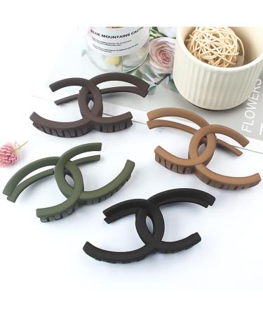 4 Pack Medium Large Hair Claw Clips for Women & Girls - Non-slip Matte Jaw Clips for Thin & Long Hair - Strong Hold Jumbo Claw Clips - Neutral Colors (Black/Green/Brown/Khaki) - Buy Online on GoSupps.com
