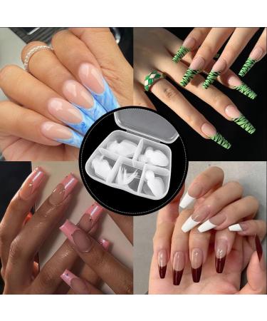 60-Piece Self-Adhesive French Nails Template - DIY Manicure Tips Polygel & Nail Sticker Stencils | Perfect for Easy Nail Art Decoration - Buy Online on GoSupps.com