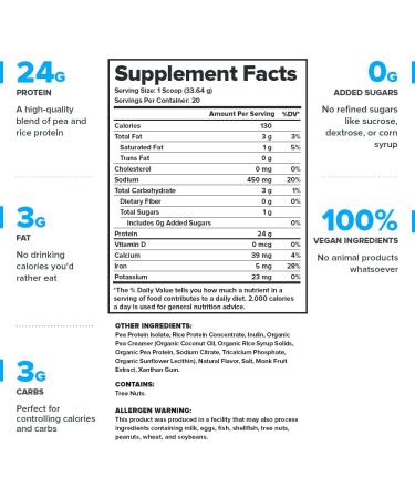 LEGION Plant+ Vegan Protein Powder - Gluten Free GMO Free Naturally Sweetened Vanilla Protein Blend 20 Servings Plant Based Rice and Pea Protein - Buy Online on GoSupps.com
