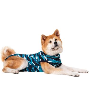 Suitical Recovery Suit for Dogs - XXL Blue Camouflage | International Shipping - Buy Online on GoSupps.com