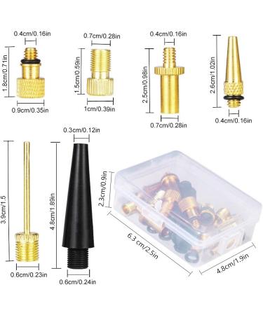 Bicycle Valve Adapter Set DV SV AV - 24 Pieces for Dunlop Autoventil & Sclaverand Pumps - Perfect for Air Ball & Bicycle Pumping - Buy Online on GoSupps.com