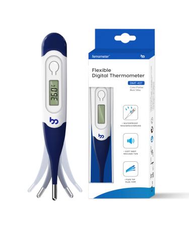 LAEEKCKC Femometer Digital Thermometers Oral Thermometer Adults Kids Babies Accurate Switchable Body Temperature Thermometer (dark blue)