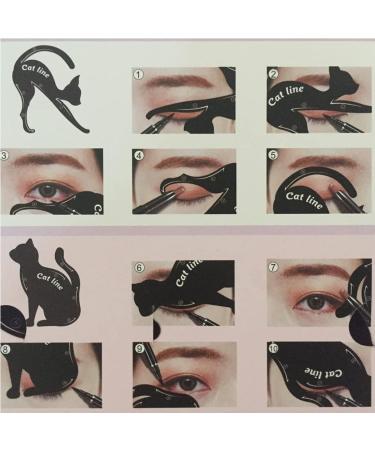 8Pcs Eyeliner Stencils for Cat Eye Winged & Smoky Eyeshadow Applicators - Quick Makeup Guide Tool - Buy Online on GoSupps.com