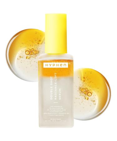 Hyphen 18% Brightening + 20% Collagen Face Serum | Double Shot Serum with 11% Mandarin 5% Niacinamide 2% PGA & Bakuchiol | Winter Skincare | Brightening Hydrating & Collagen Boost for Dry Skin - 50ml