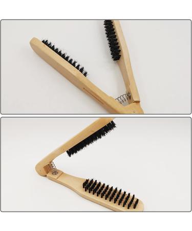 Choose Hair comb doublesided brush wooden handle antistatic clip comb for styling and smoothing hair without heat damage - Buy Online on GoSupps.com