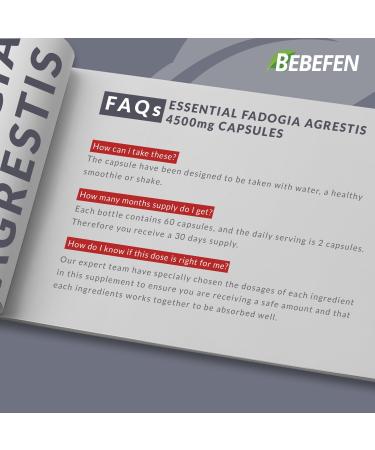 BEBEFEN Fadogia Agrestis 4500mg - Boost Strength Drive & Athletic Performance | Gluten Free Non-GMO Vegan Supplements - Buy Online on GoSupps.com