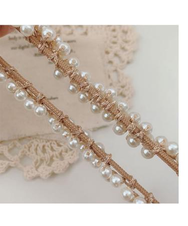 Muior 3Pcs Champagne Pearl Elastic Hair Ties for Women and Girls - Chic and Elegant Ponytail Holders - Buy Online on GoSupps.com