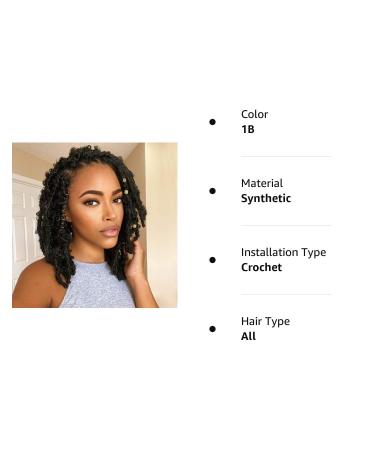 Niseyo 6 Packs Butterfly Locs Crochet Hair 12 Inch - Distressed Locs Crochet Braids in Natural Black (1B) - Pack of 6 - Buy Online on GoSupps.com