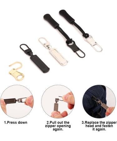 15-Piece Zipper Pull Replacement Set | Extrolance Zipper Tappers for Backpacks Jackets Luggage & Handbags - 3 Designs 5 Colors - Buy Online on GoSupps.com