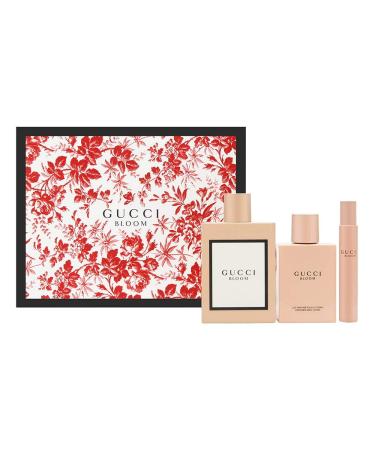 Gucci Bloom for Women 3.3 Ounce Eau De Parfum Spray + 3.3 Ounce Body Lotion + 0.25 Ounce Eau De Parfum Fragrance Pen