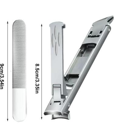 Thick Nail Clippers Thick Toenail Clippers Foldable Wide Nail Clippers Double Head Toenail Clippers Portable Fingernail Cutter Finger Thick Nail Clippers for Men and Women Silver - Buy Online on GoSupps.com