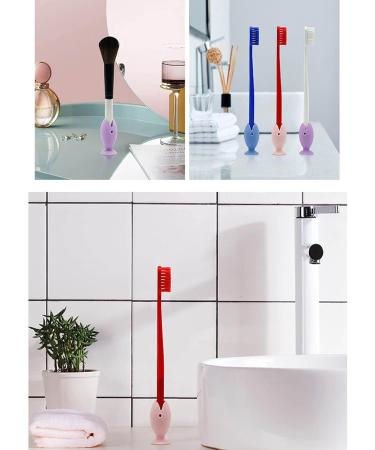 Mini Fish Toothbrush Holder - 6 Pcs Standing Toothbrush Cover Caps with Suction Cup - Buy Online on GoSupps.com