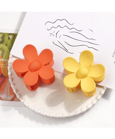 MiDoDo Hawaiian Flower Hair Clips for Women 4 Pack Flower Hair Claw Clips Plumeria Claw Clips for Thin Hair Large Claw Clips for Thick Hair Beach Tropical Hair Accessories for Girls Khaki - Buy Online on GoSupps.com