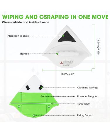 Magnetic Window Cleaner Double Side Window Cleaning Tool Magnetic Glass Cleaner for 20-30MM Double Layer Windows Anti Drop Scratch Free for High House Office Glass Windows - Buy Online on GoSupps.com