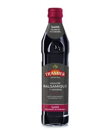 Tramier Balsamic Vinegar of Modena IGP (50 cl), bottle of balsamic vinegar with sweet and tangy notes, vinegar without colouring or caramel