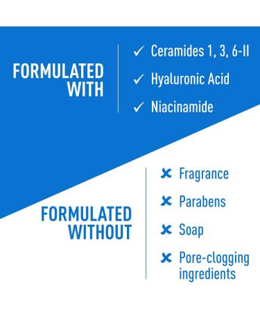 CeraVe Hydrating Cleanser Bar 2-Pack | Soap-Free Body and Facial Cleanser with 5% CeraVe Moisturizing Cream | Fragrance-Free | 4.5 oz x 2 - Buy Online on GoSupps.com
