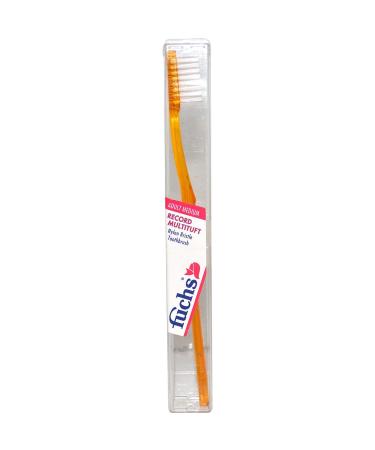 Fuchs Brushes  Record Multituft Nylon Bristle Toothbrush  Adult Medium  1 Toothbrush