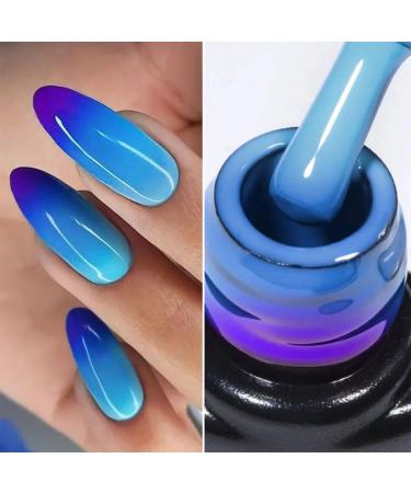 Colour Changing Gel Nail Polish Autumn Gel Nail Polish UV Brown Gel Nail Polish Autumn Colours Thermal Mood Changing Temperature Change UV LED Soak Off Nail Art Manicure Pedicure (009)