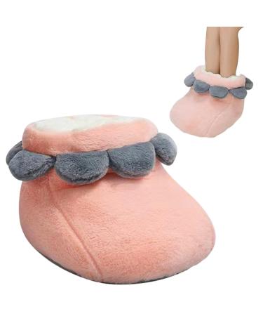 Qumiuu fluffy foot warmers heated foot warmer with removable heating pillows household electronics for learning working reading traveling television