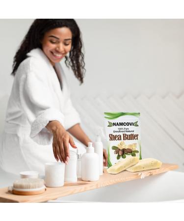 Namcovi Raw Shea Butter 1.1 lbs - Grade A Unrefined African Shea Butter for Skin, Hair & Body Care - Ivory Shea Butter for DIY Recipes - Buy Online on GoSupps.com