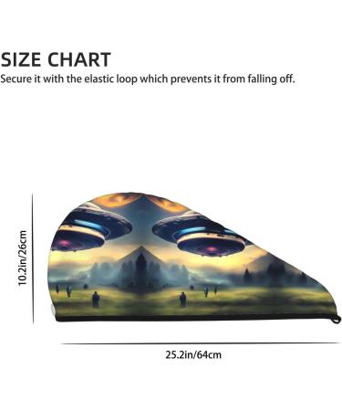 UFO Landing Dry Hair Cap for Women - Super Absorbent Elastic Wrap for Quick Drying Long Thick Hair - Buy Online on GoSupps.com