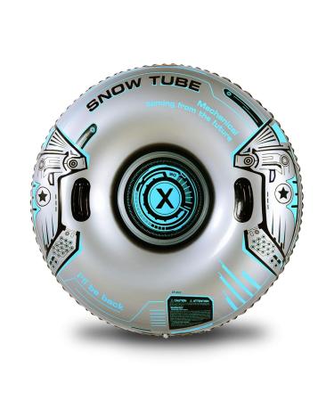 XFlated Snow Tube, Heavy Duty Inflatable Snow Tube Sled for Kids and Adults, Giant Snow Toys for Winter Sport Fun IRON