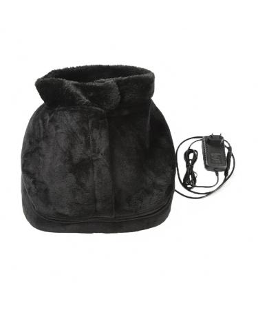 AxtMR heated slippers with a removable zipper quickly heating foot warmer for at home gray split foot warmer black 32*31cm