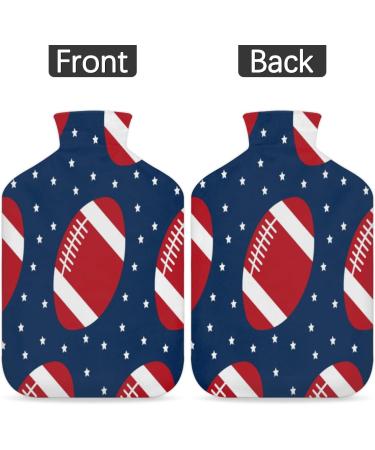 Football Heat Bottle with Fluffy Cover | 2L Hot Water Bottle for Cozy Nights & Pain Relief - Ideal for Back Neck & Shoulders - Buy Online on GoSupps.com