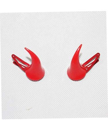 Halloween Hair Clips Red Devil Horns Costumes Decorations Hair Clip Barettes Pins Accessories for Women - Buy Online on GoSupps.com