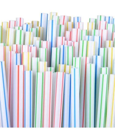 Pack of 400 Comfortably Packaged Flexible Disposable Plastic Drinking Straws 8.2 Inches Tall Colorful Stripes - Buy Online on GoSupps.com